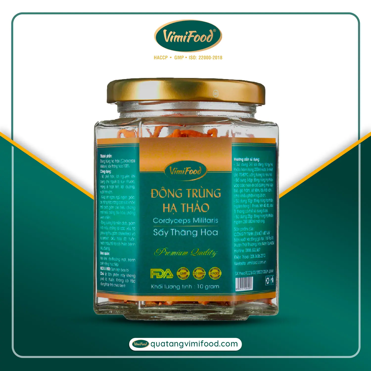Đông Trùng Hạ Thảo Sấy Thăng Hoa Premium Quality